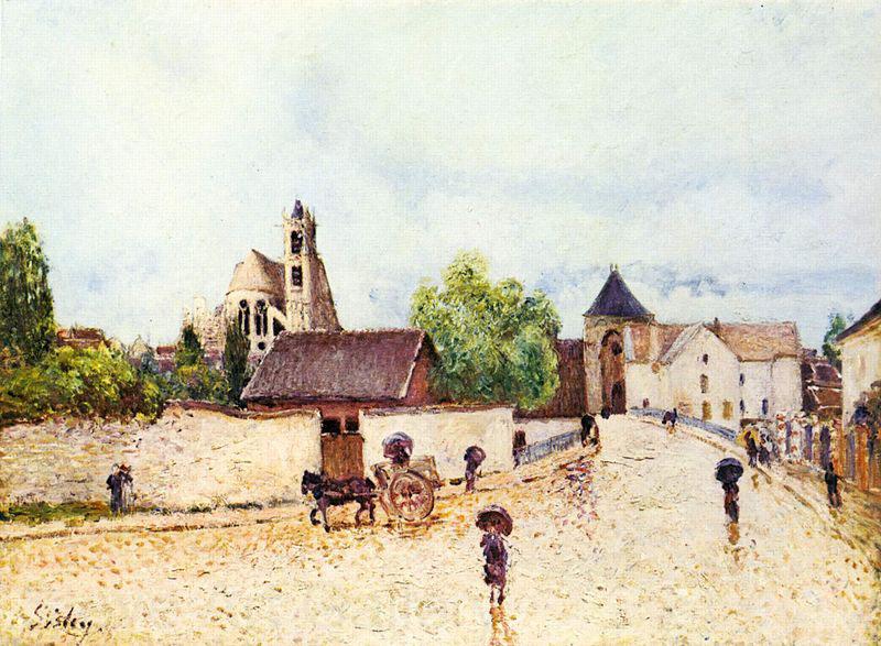 Alfred Sisley Moret am Loing im Regen France oil painting art